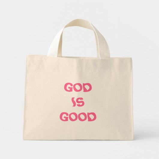 GOD IS GOOD MINI TOTE BAG (Voorkant)