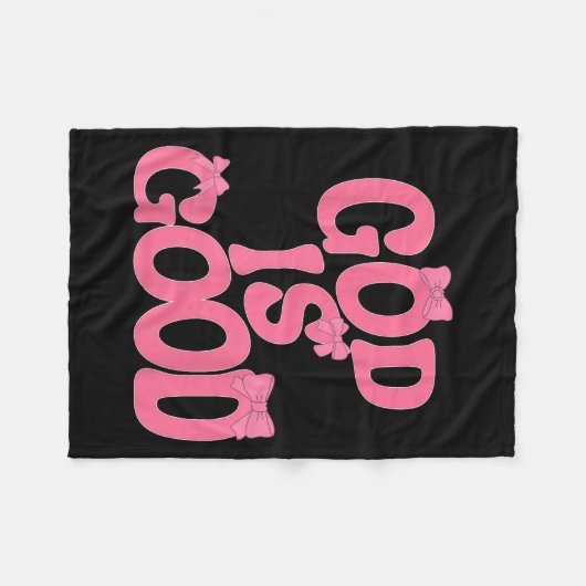 God Is Good Nk Bow Christian Jesus Women Girl Sist Fleece Deken (Voorkant (Horizontaal))
