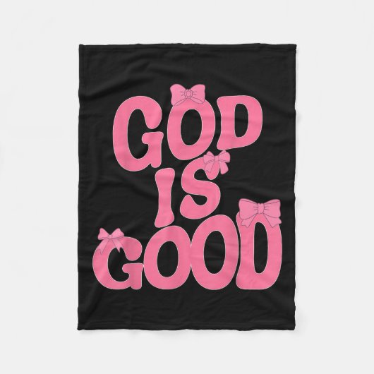God Is Good Nk Bow Christian Jesus Women Girl Sist Fleece Deken (Voorkant)