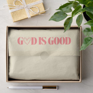 'God Is Good' Zachte Boterige Pastel Gele Koraal R Tissuepapier
