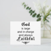 God is groot briefkaart (Staand voorkant)
