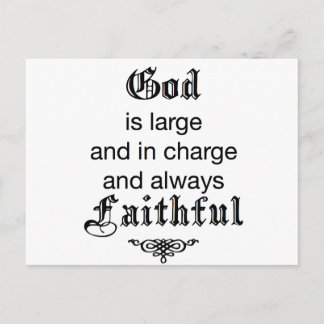 God is groot briefkaart