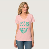 God is groot, Christelijk shirt, Christelijke kled T-shirt (Voorkant volledig)