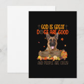 God Is Groot Hond Is Goed Duitse Herder Fall Tha Kaart (Voorkant / Achterkant)