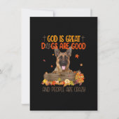 God Is Groot Hond Is Goed Duitse Herder Fall Tha Kaart (Voorkant)