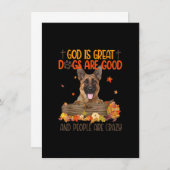 God Is Groot Hond Is Goed Duitse Herder Najaar Tha Kaart (Voorkant / Achterkant)