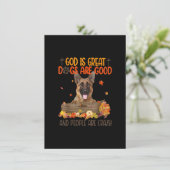 God Is Groot Hond Is Goed Duitse Herder Najaar Tha Kaart (Staand voorkant)