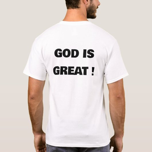 GOD IS GROOT T-SHIRT (Achterkant)