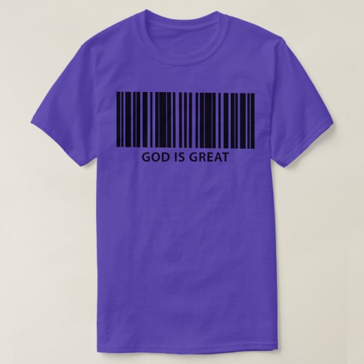 God is Grote Barcode T-shirt (Design voorkant)