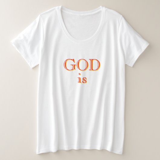 GOD is Grote Maat T-shirt (Design voorkant)