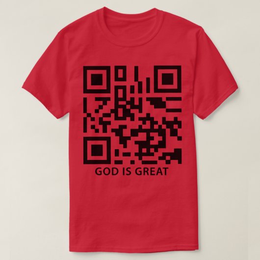 God is Grote Qr Code T-shirt (Design voorkant)