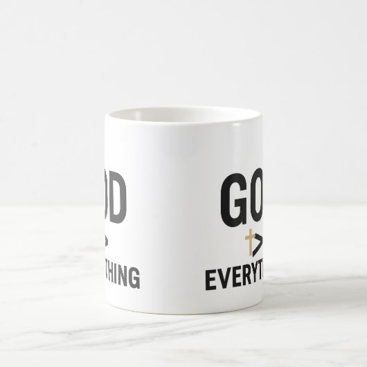 God is groter 15 oz koffie Mok (Center)