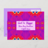 God is groter dan alle problemen die ik heb briefkaart (Voorkant / Achterkant)