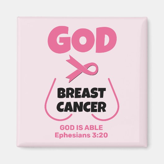 GOD IS GROTER DAN BORSTKANKER CHRISTELIJK MAGNEET (Voorkant)