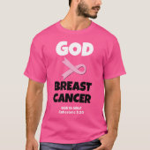 GOD IS GROTER DAN BORSTKANKER Christelijk T-shirt (Voorkant)