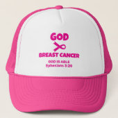 GOD IS GROTER DAN BORSTKANKER CHRISTELIJK TRUCKER PET (Voorkant)