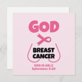 GOD IS GROTER DAN BORSTKANKER Gebed Kaart (Voorkant / Achterkant)