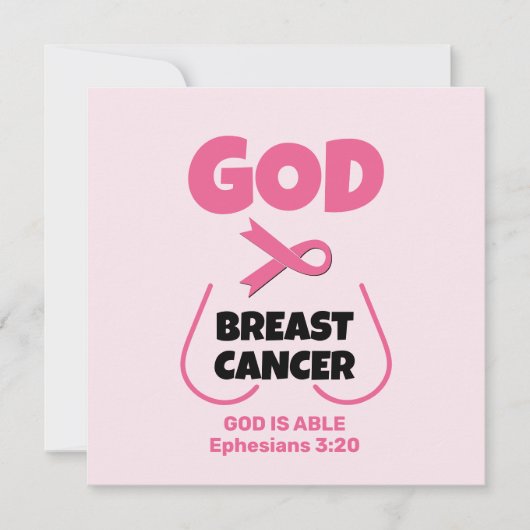 GOD IS GROTER DAN BORSTKANKER Gebed Kaart (Voorkant)