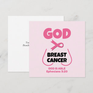 GOD IS GROTER DAN BORSTKANKER Gebed Kaart
