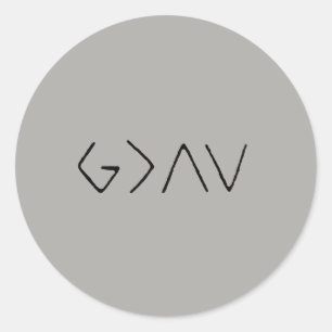 God is groter dan de Amerikaanse duivel Ronde Sticker