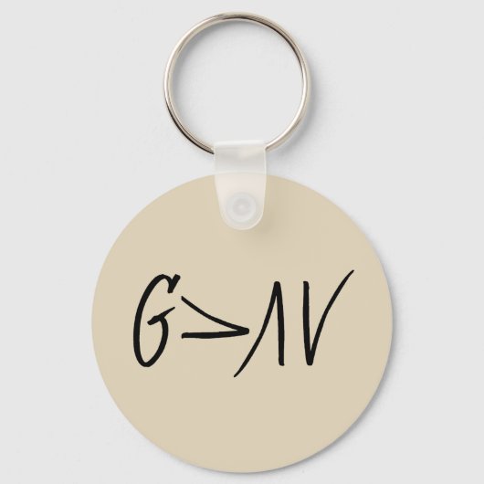 God is groter dan de Hoogste en Lows Sleutelhanger (Voorkant)