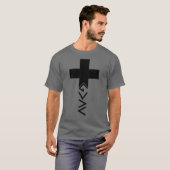 God is groter dan de hoogten en dalen t-shirt (Voorkant volledig)