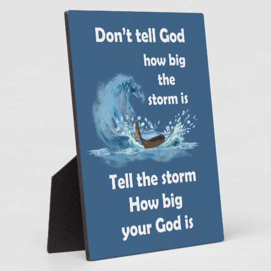 God is groter dan het Storm Fotoplaat (Zijkant)