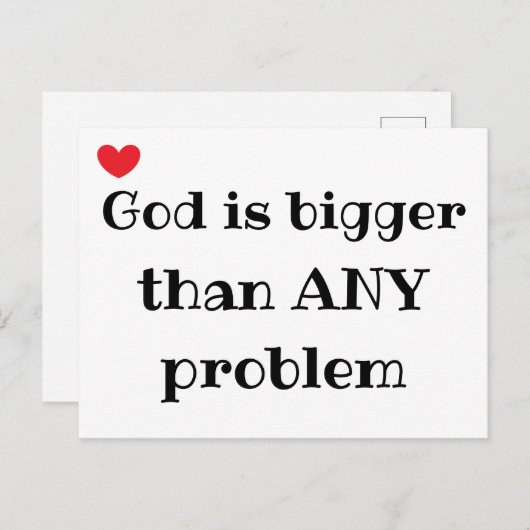 God is groter dan Ieder probleem Cute Briefkaart (Voorkant / Achterkant)
