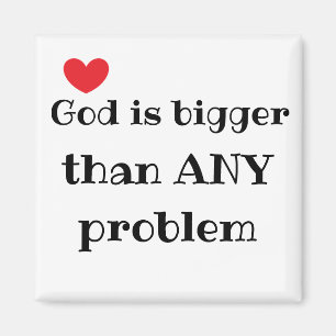 God is groter dan Ieder probleem Cute Faith. Magneet