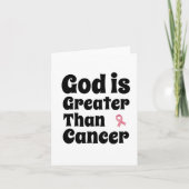 God is groter dan kanker - Inspirerend geloof Bedankkaart (Voorkant)