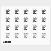 God is groter dan kanker - Inspirerend geloof Ronde Sticker (Vel)