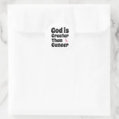 God is groter dan kanker - Inspirerend geloof Ronde Sticker (Tas)