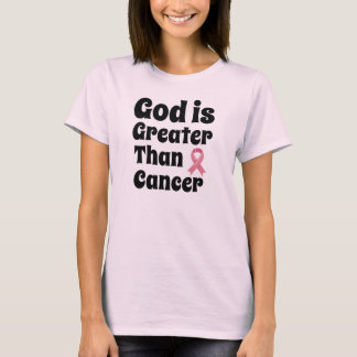 God is groter dan kanker - Inspirerend geloof T-shirt