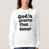 God is groter dan kanker - Inspirerend geloof Trui (Voorkant)