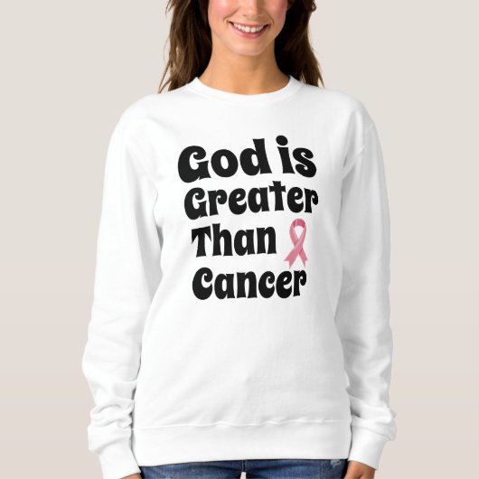 God is groter dan kanker - Inspirerend geloof Trui (Voorkant)