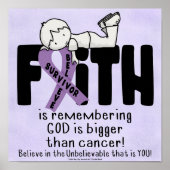 God is groter dan kanker poster (Voorkant)