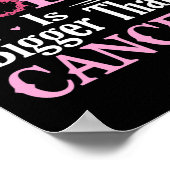 God is groter dan kankerbewustzijn bij borstkanker poster (Hoek)