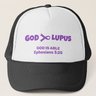 GOD IS GROTER DAN LUPUS Efeziërs 3v20 Trucker Pet