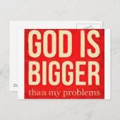 god is groter dan mijn problemen 2 briefkaart (Voorkant / Achterkant)