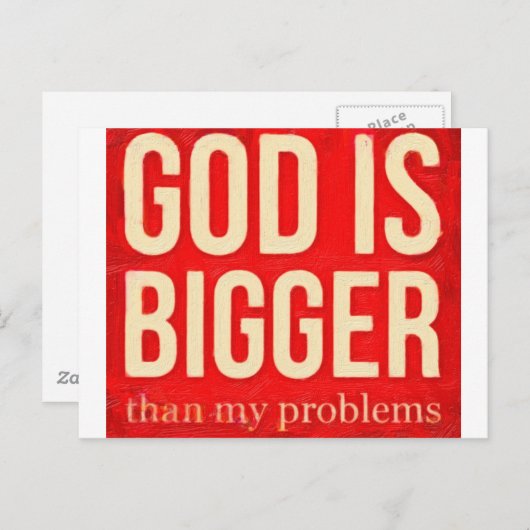 god is groter dan mijn problemen 2 briefkaart (Voorkant / Achterkant)