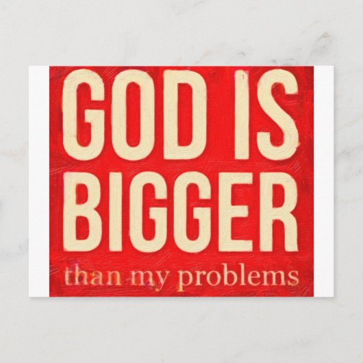 god is groter dan mijn problemen 2 briefkaart (Voorkant)
