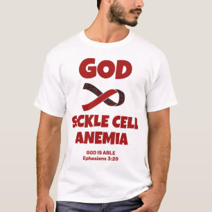 GOD IS GROTER DAN SIKKELCELANEMIE CHRISTELIJK T-SHIRT