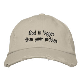 God is groter dan uw probleem FAITH Quote Geborduurde Pet