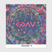 God is Groter Leuk Boho  Inspirivity Sticker (Vel)