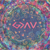 God is Groter Leuk Boho  Inspirivity Sticker (Voorkant)