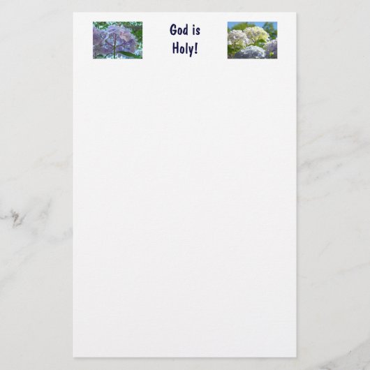 God is Heilige Stoel! Religieuze Spirituele Floral Briefpapier (Voorkant)