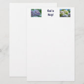 God is Heilige Stoel! Religieuze Spirituele Floral Briefpapier (Voorkant / Achterkant)