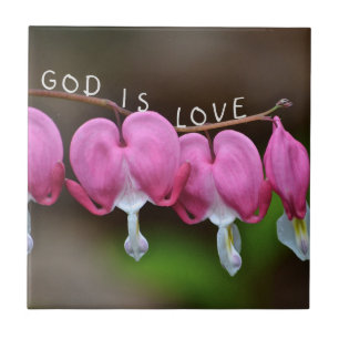 God is het liefdeshart tegeltje