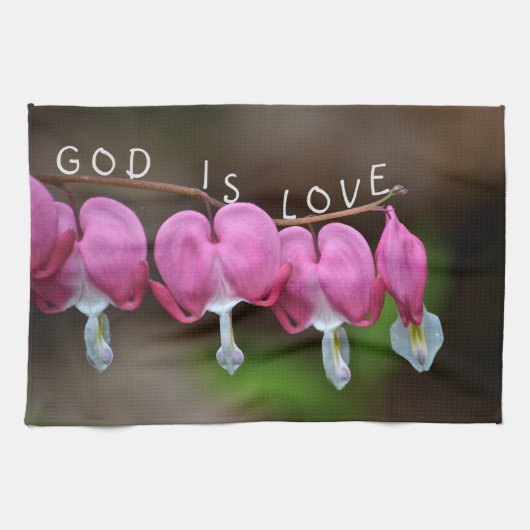 God is het liefdeshart theedoek (Horizontaal)
