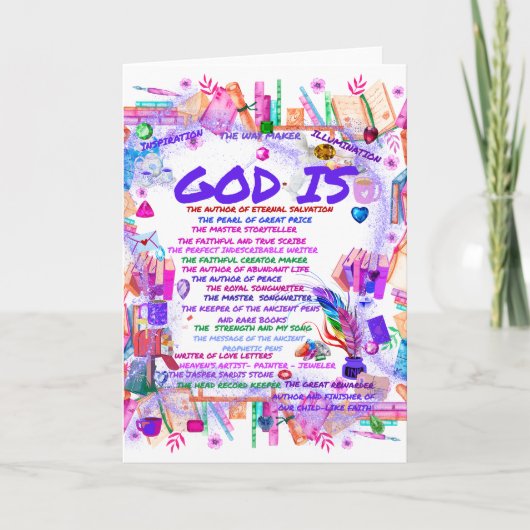 God is het Master StoryTeller Wenskaart Kaart (Voorkant)